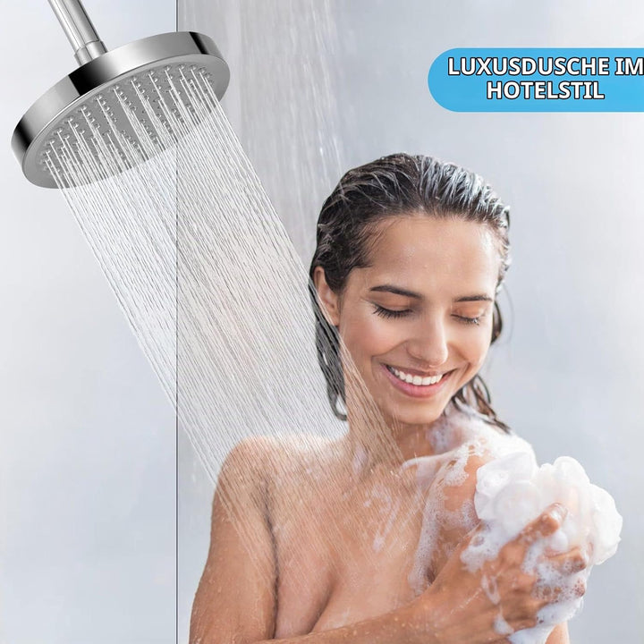 Voolan Hochdruck Regendusche, 15cm Fester Regenduschkopf, Luxuriöser Brausekopf mit Chrom-Finish, Ei