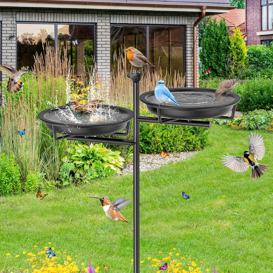Vogeltränke Vogelbad Futter Schale Wasserstelle Stehend, Vogelbad Garten für Wildvögel Wassertränke