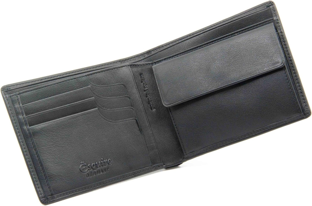 Esquire Münzbörse Logo Scheintasche Schwarz 229510, Schwarz
