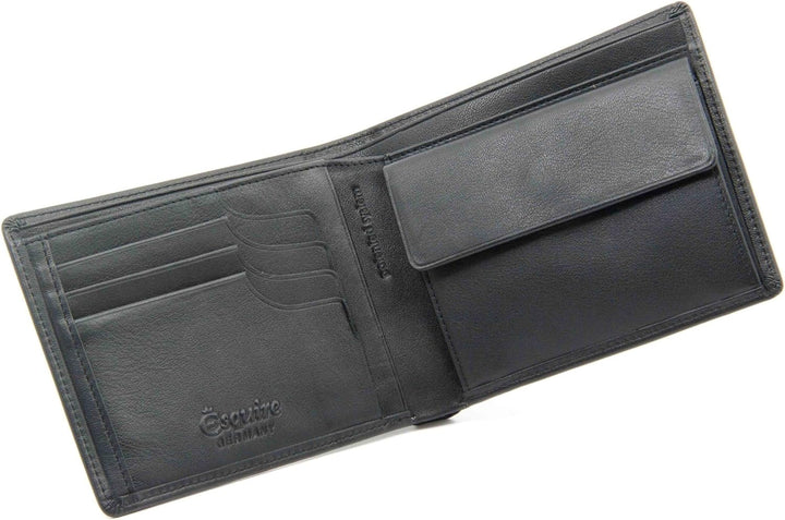 Esquire Münzbörse Logo Scheintasche Schwarz 229510, Schwarz