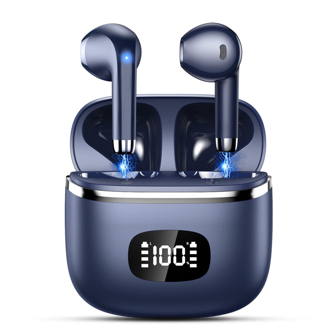 POMUIC Bluetooth Kopfhörer, 2023 Kopfhörer Kabellos Bluetooth 5.3 mit HD Mikrofon, 40 Std Spielzeit