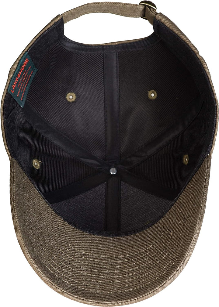 Lakeshore® Jagd Cap, Angel, Outdoor Kappe, Olive, 100% Baumwolle, Damen und Herren