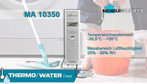 Technoline MA 10350 + Gateway 2 in 1: Wassermelder und Thermo-Hygro Sensor, Weiss, 3.8x2.1x12.8 cm