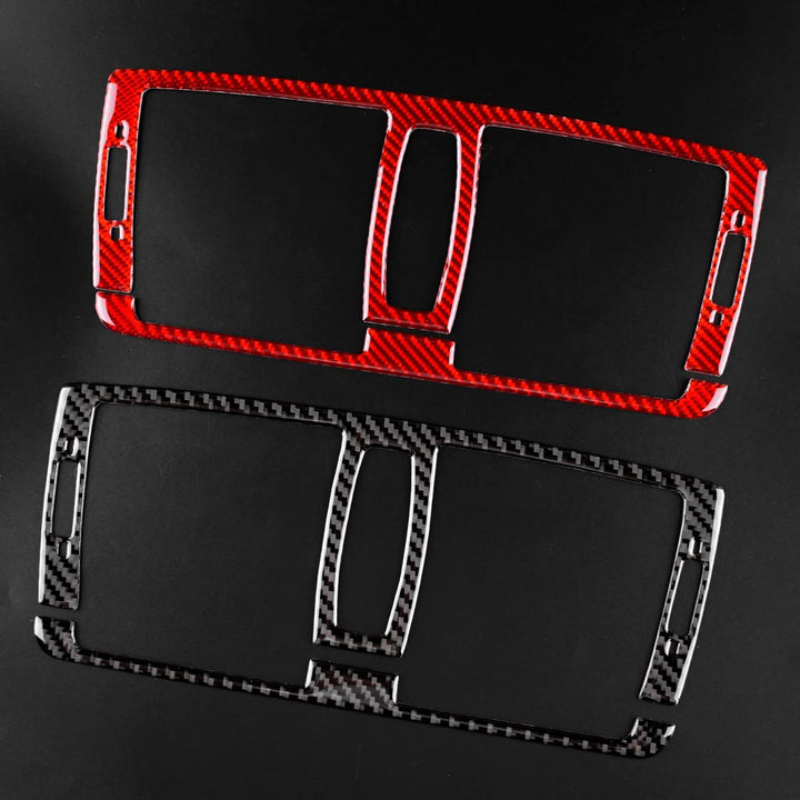 KUNGKIC Auto Zentralsteuerung Luftauslassrahmen Entlüftung Panel Kohlefaser Aufkleber Dekorative Inn