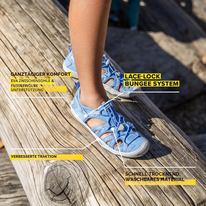 Keen SEACAMP II CNX T-RAVEN/YELLOW 1010094 Unisex-Kinder Sandalen 19 EU Nostalgia Rose Papaya Punch,