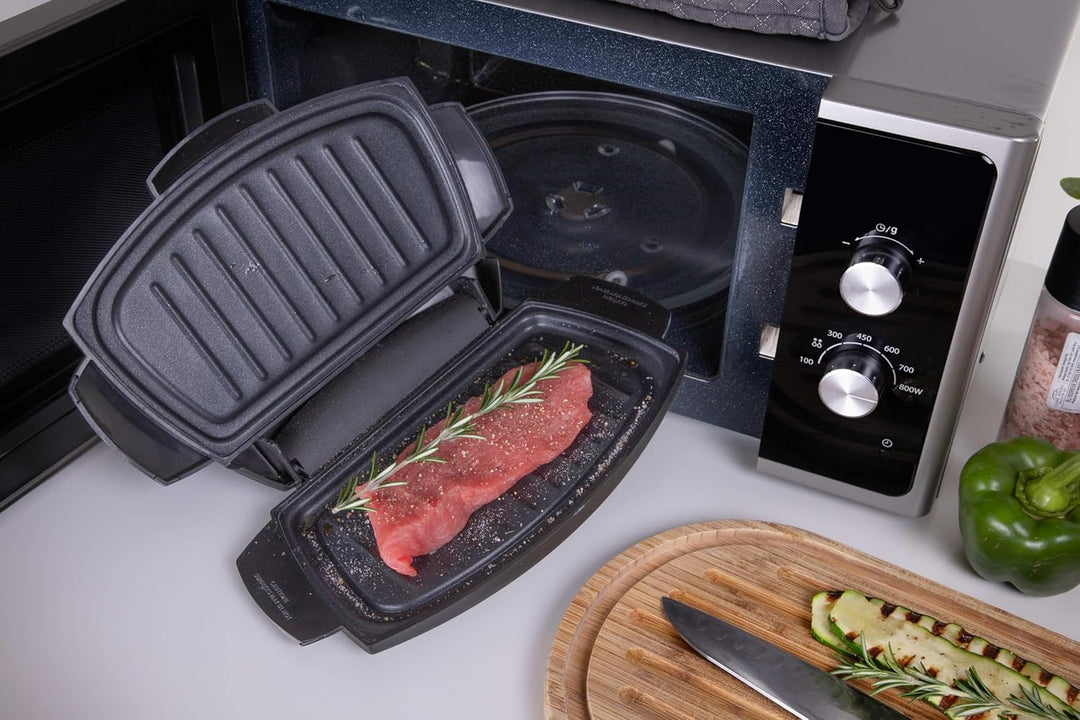 Impulsion - Express Grill – doppelseitiger Grillkocher für Mikrowelle, Zubehör für Grillgut von Flei