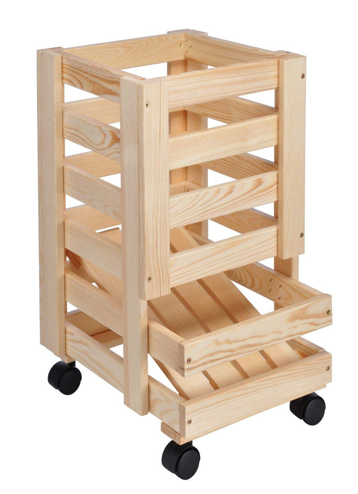 Haushalt International Kartoffelkiste Obstkiste Holzkiste für Kartoffeln Äpfel 30x37x52,5cm 90000