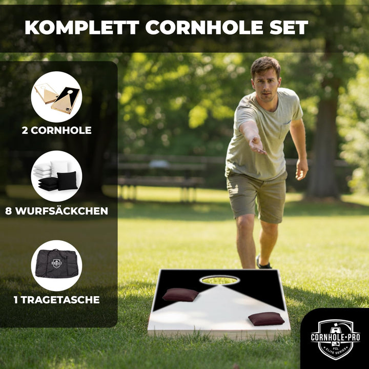 Original Offizielles Cornhole | Amerikanisches Cornhole | Einfach zu transportieren | Offizielle Abm