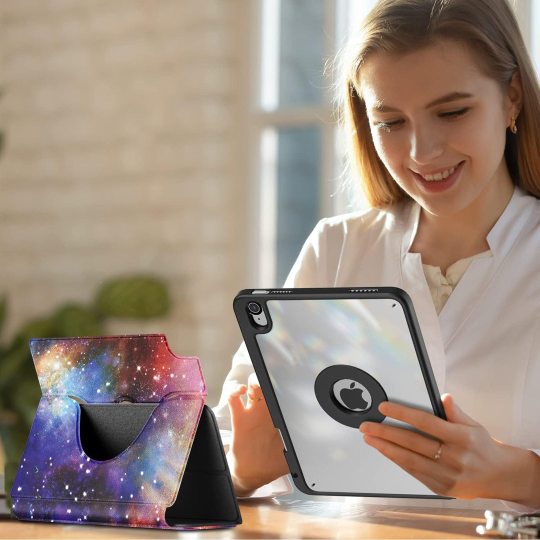 DINGGUAGUA Hülle für iPad 10 Generation 10.9 Zoll 2022 A2757/A2777,Hülle Abnehmbares Transparentes m