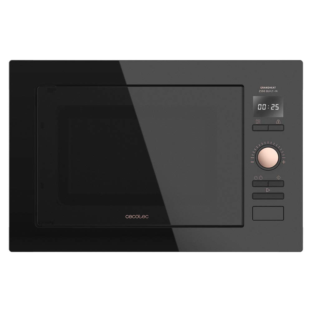 Cecotec Digitale und einbaubare Mikrowelle mit 25 Liter Fassungsvermögen GrandHeat 2590 Built-in Bla