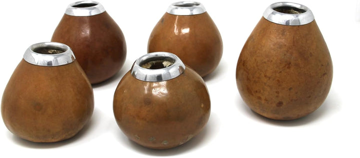 Quertee Mate Trinkbecher Set - Yerba Mate Kalebasse Kürbis Matebecher + Bombilla Mate Strohhalm + Bo