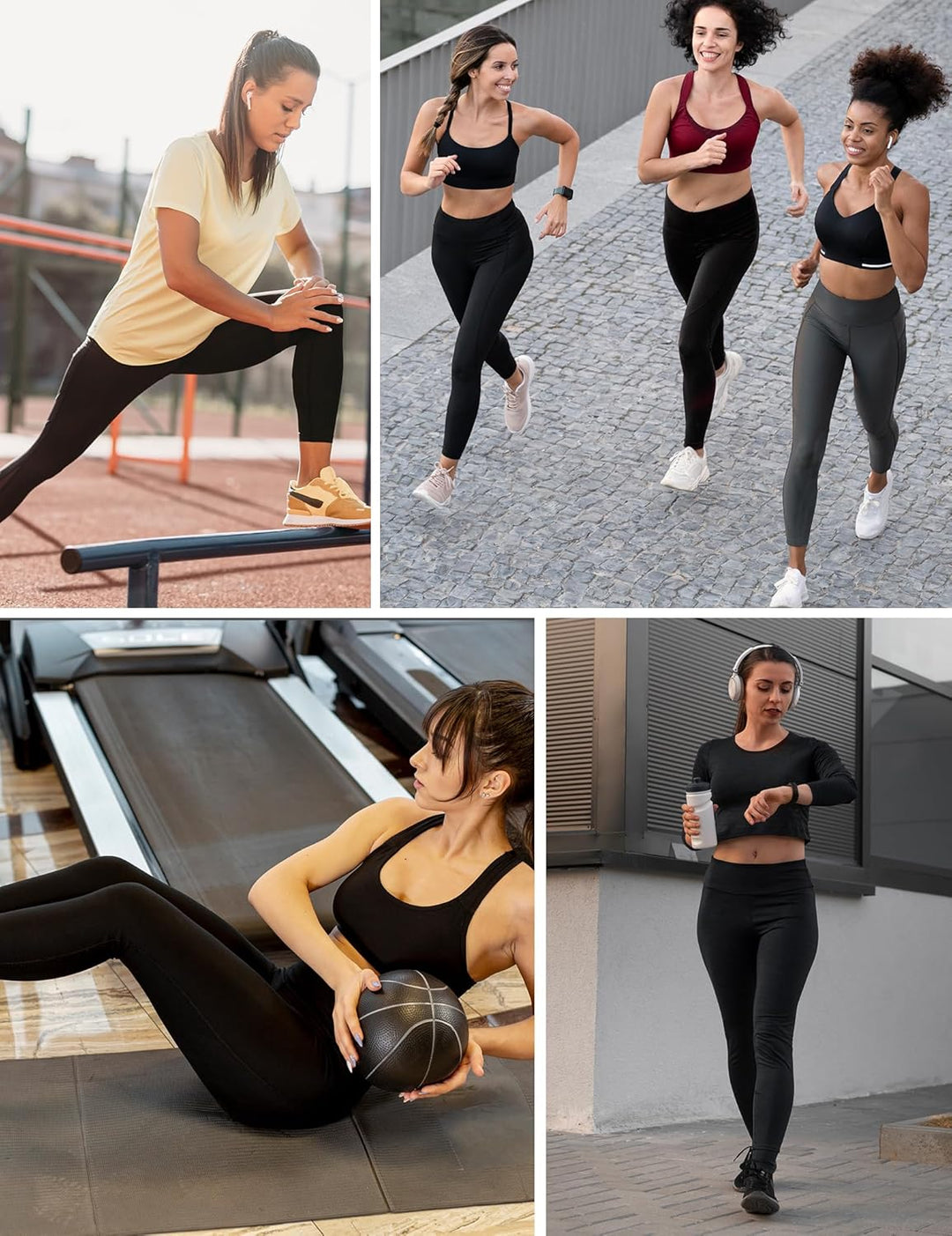 HOFISH Sport-Yogahose für Damen, hohe Taille, Bauchkontrolle, Workout, Laufen, Yoga, Leggings, S-XL,