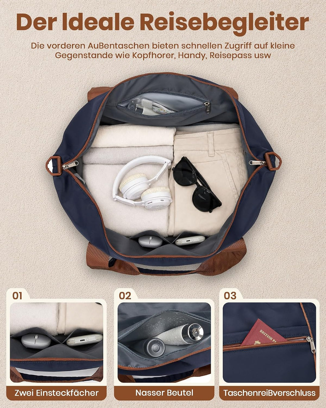 KONO Reisekoffer Set 3-teilig, Erweiterbar Hartschalenkoffer Mittel mit 4 Rollen und TSA Schloss, le