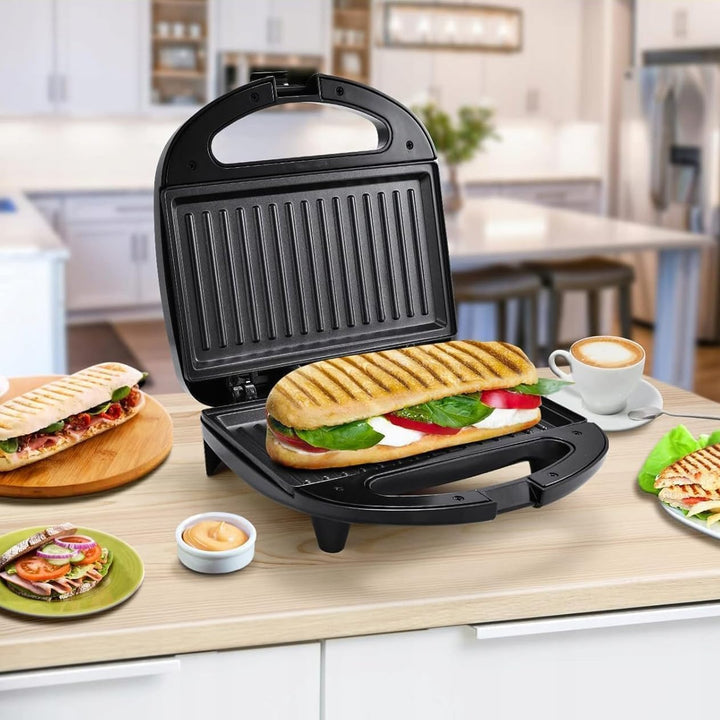 LTC XXL Sandwichmaker, 1000W Leistungsstarker Kontaktgrill mit Antihaftbeschichtung, Automatische Te