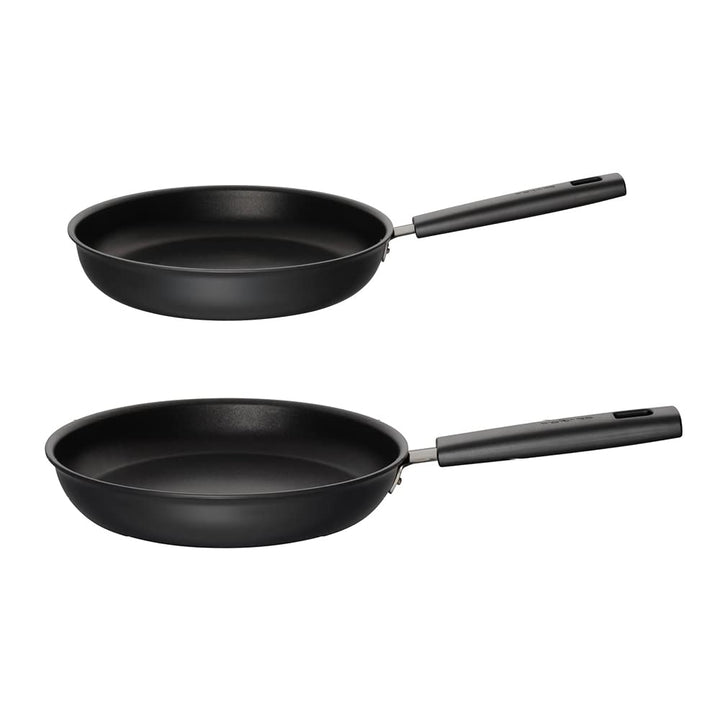 Fiskars Bratpfannen-Set, Hard Face, Durchmesser 24 cm und 28 cm, Für alle Kochfelder geeignet, Antih