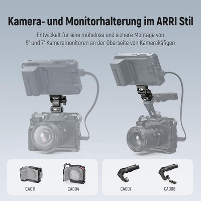 NEEWER Kamera Monitorhalterung mit 3/8" ARRI Positionierungsrändelschraube,1/4" Schraube für 5"&7" M