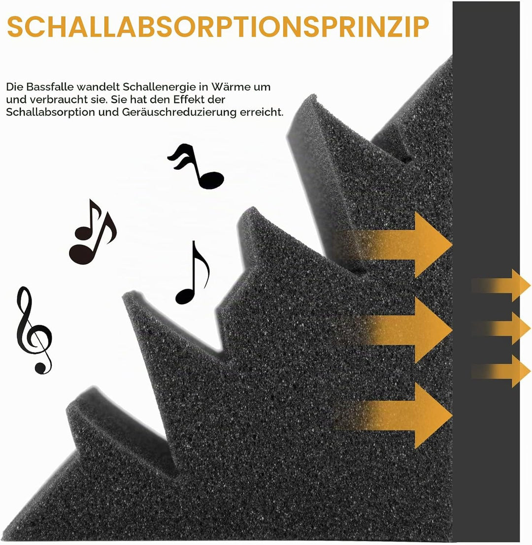 Bass Trap 12 Stück Bass Traps schaumstoff akustik Hohe Dichte schalldämmung schaumstoff Reduzieren I