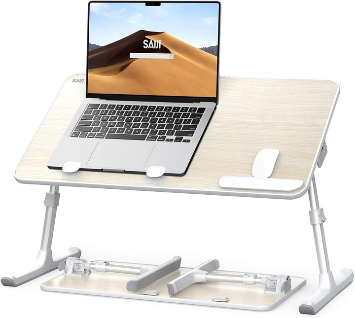 Tisch, laptoptisch, SAIJI Laptop Ständer,Frühstückstablett, 5 Höhen, 4 Winkel, Stabiler Klapptisch f
