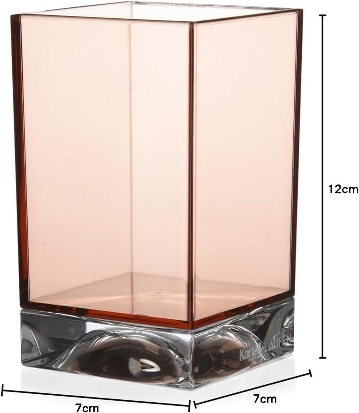 Kartell Boxy Zahnbürstenhalter, Plastik, Nude Rosa, 7 x 7 x 12 cm Rosa Nude 7 x 7 x 12 cm, Rosa Nude