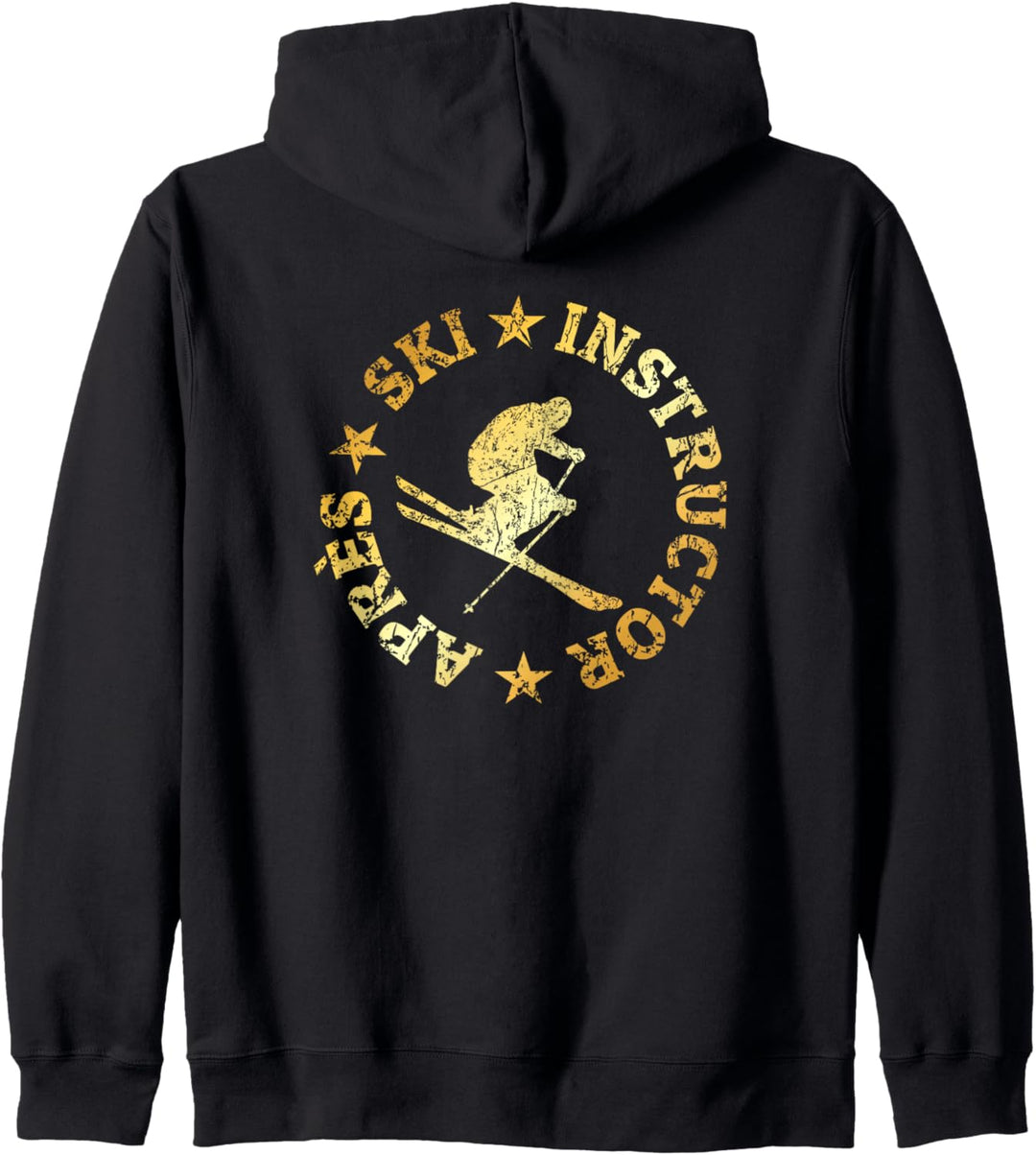 Apres-Ski Instructor Seal (Vintage/Gelb) Skifahrer Kapuzenjacke