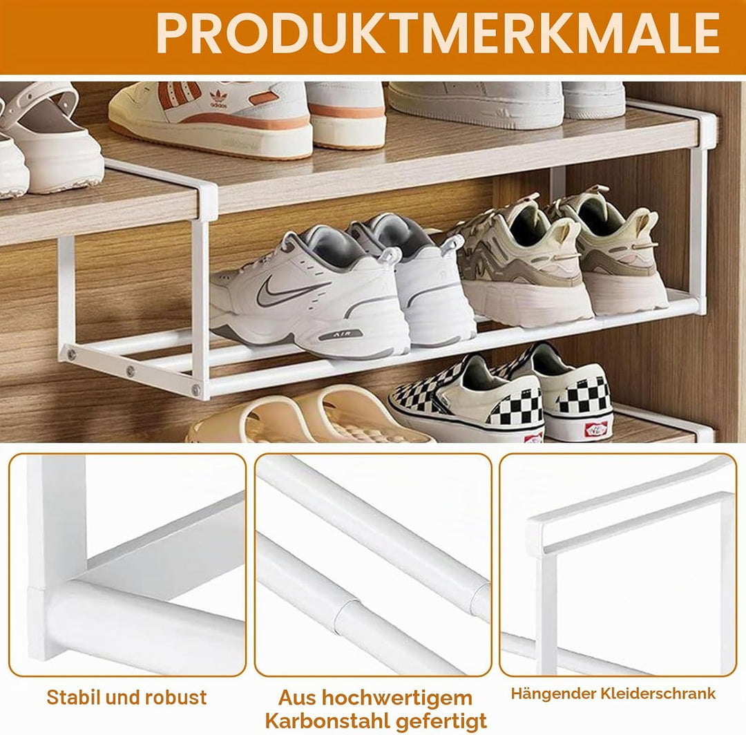 Hängendes Schuhregal Organizer Im Schrank, Erweiterbar Schrankregal, Verstellbarer 40-70cm, Schuhorg