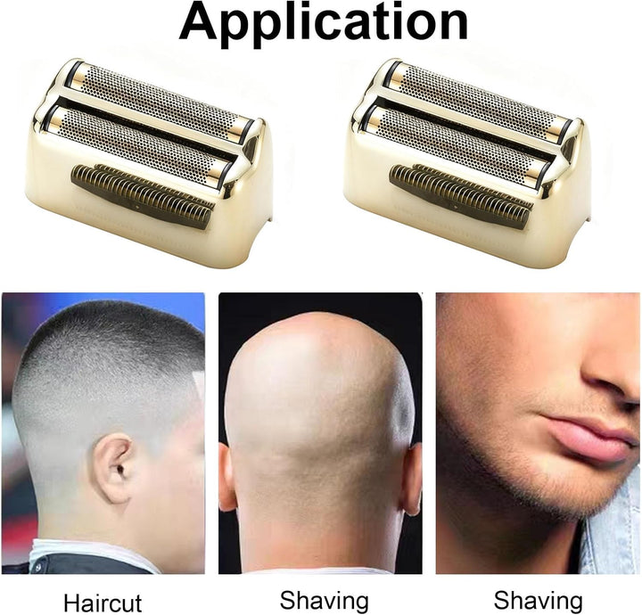 2 PCS Shaver Kopf und 4 Pcs Doppelfolie mit 1 Bürste Kompatibel mit BaByliss PRO Doppelfolienrasiere