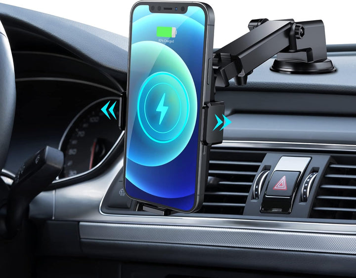 Handyhalterung Auto mit Ladefunktion, 【Smart Sense】 Qi 15W Fast Wireless Charger Auto Induktives Lad