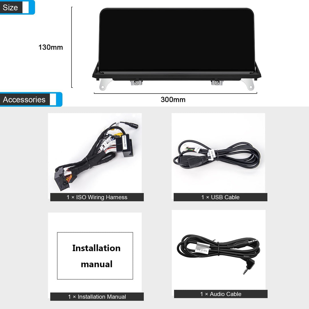 PEMP 10,25" Linux-Bildschirm E70 E71 CIC Wireless CarPlay Nachrüstung Android Auto, 1920 x 720 Displ
