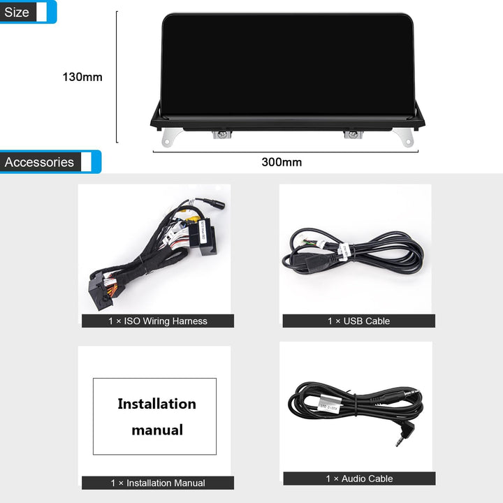 PEMP 10,25" Linux-Bildschirm E70 E71 CIC Wireless CarPlay Nachrüstung Android Auto, 1920 x 720 Displ