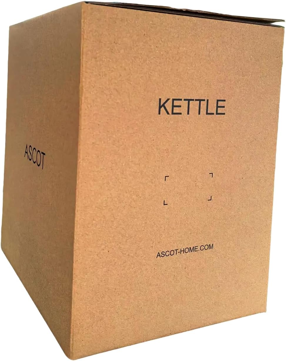 ASCOT Wasserkocher Glas, Elektrischer Wasserkocher Geschenke für Männer/Frauen 1,5L, Retro Leiser Sc
