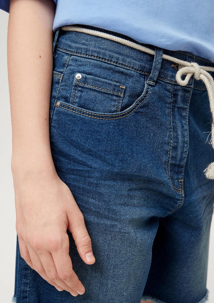 s.Oliver Mädchen Jeans Bermuda, Fit Suri 140 Dunkelblau, 140 Dunkelblau