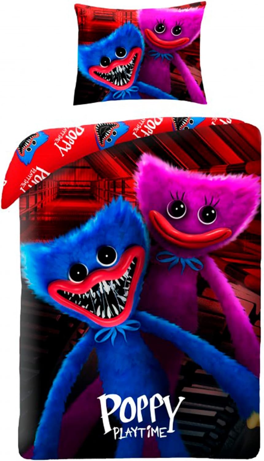 Halantex Bettwäsche-Set für Kinder, Bettbezug 140 x 200 cm und Kissenbezug 70 x 90 cm, Baumwolle, Me