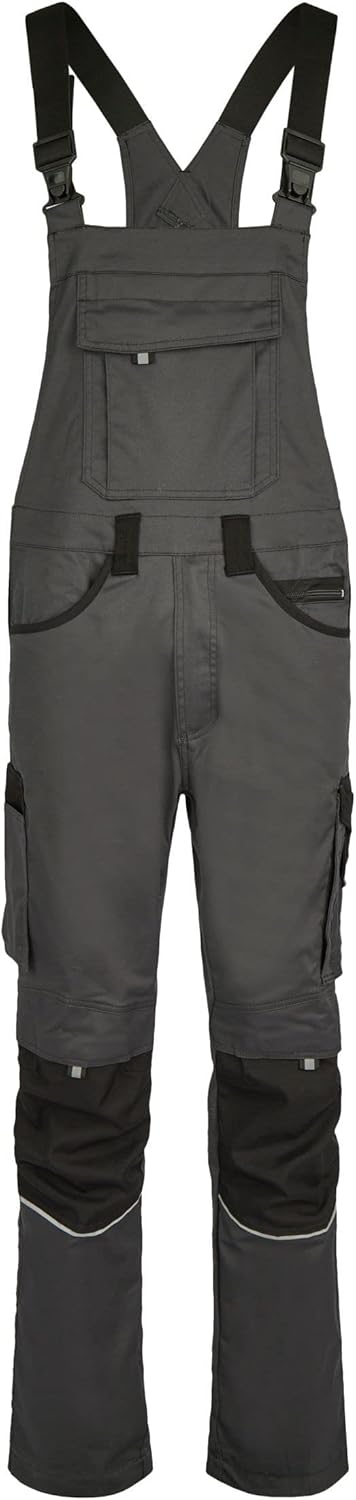 Hans Schäfer Workwear HSW Professional – Latzhose für Herren – Lange Arbeitshose mit Knietaschen – B