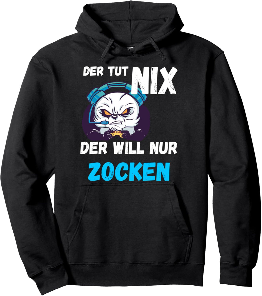 Zocker Panda Konsolen Gamer Gamen Computer Gaming Zocken Pullover Hoodie