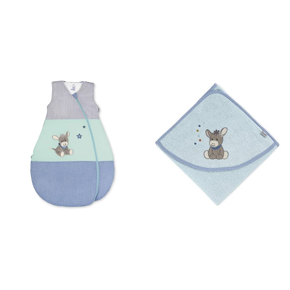 Sterntaler Funktionsschlafsack für Kleinkinder, Esel Emmi, Ganzjährig, Wärmeregulierung, Reissversch