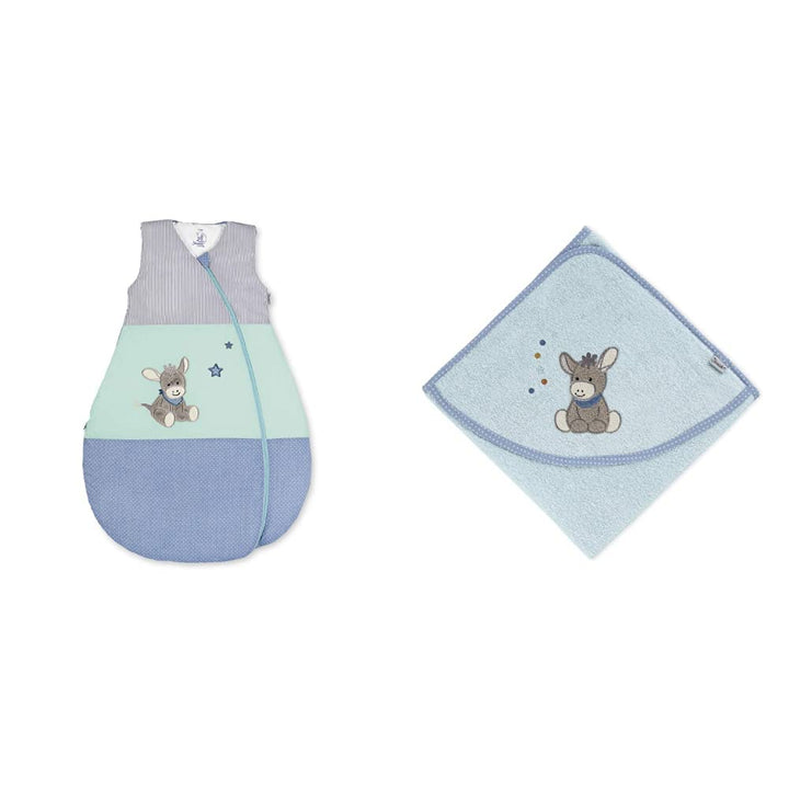 Sterntaler Funktionsschlafsack für Kleinkinder, Esel Emmi, Ganzjährig, Wärmeregulierung, Reissversch