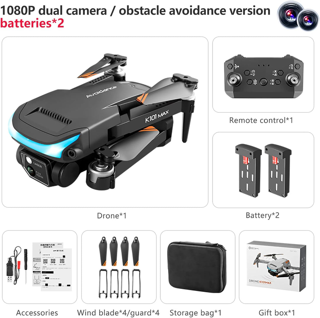 Drone with Camera for Adults, 1080P HD FPV Camera, Drone for Beginners with Altitude Hold, One Key L