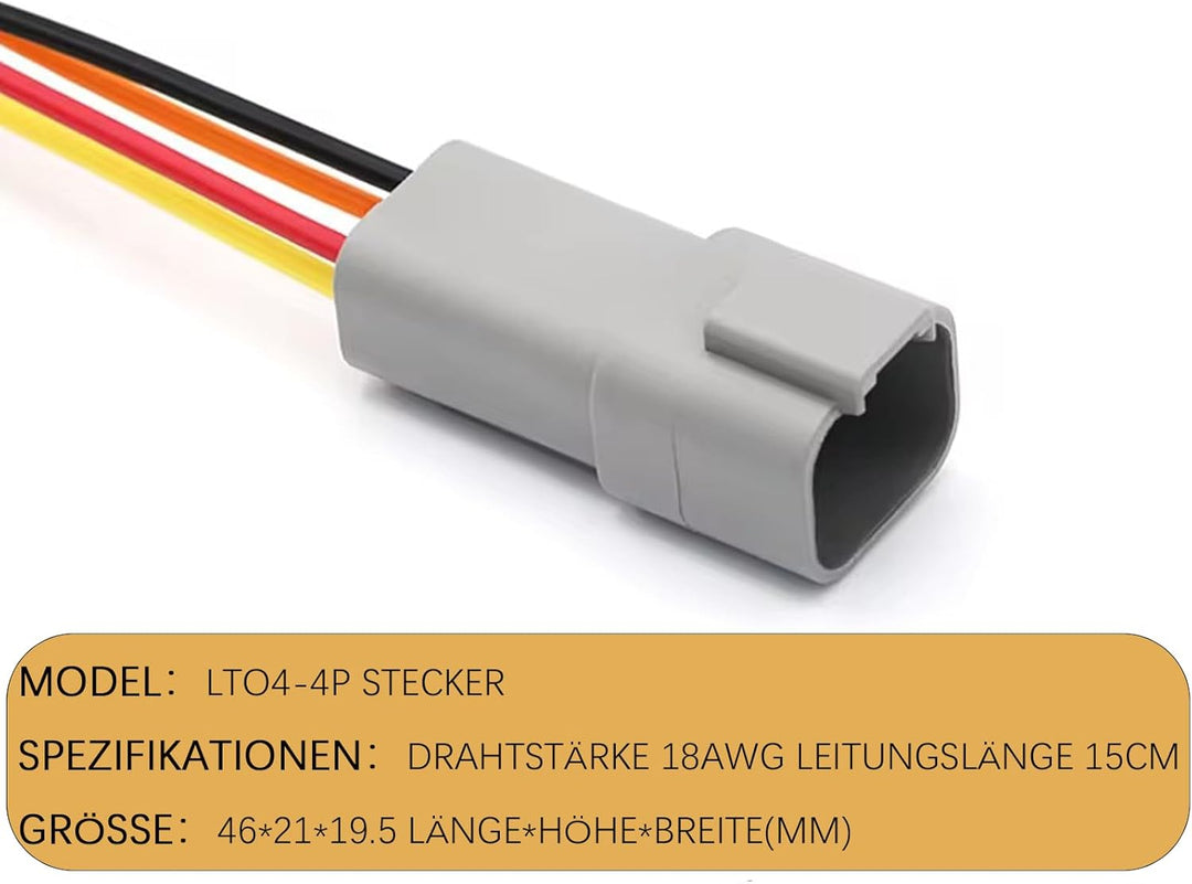 DT Stecker Connectors,Deutscher Stecker KFZ 4 Polig,Steckverbinder Wasserdichter,DT Serie Kabelsteck
