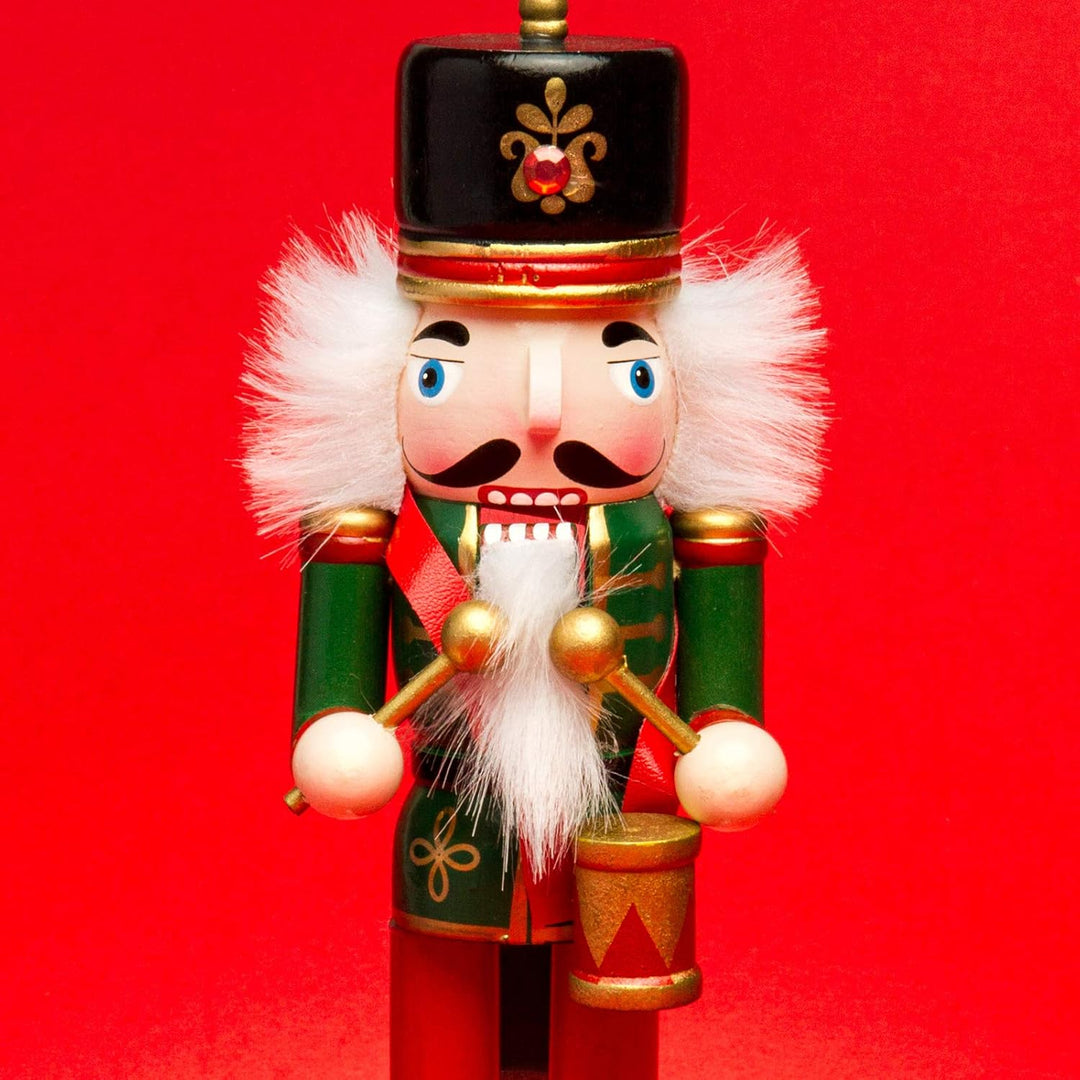 SIKORA NK-G Deko Nussknacker Figur aus Holz Weihnachten 3 Verschiedene Motive, Farbe/Modell:Trommler