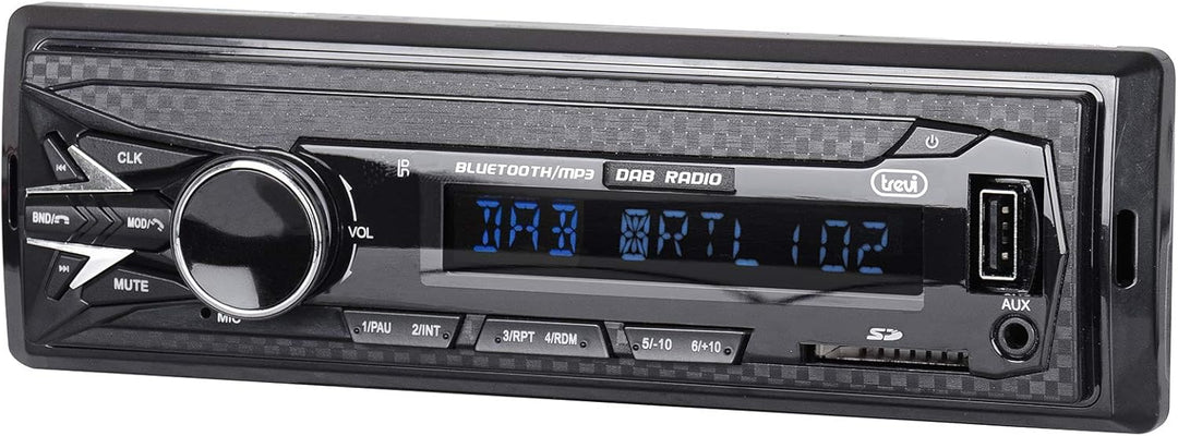 Trevi SCD 5751 DAB Autoradio DAB+ FM 160W, Bluetooth, USB, SD, AUX-IN, DAB-Antenne im Lieferumfang e