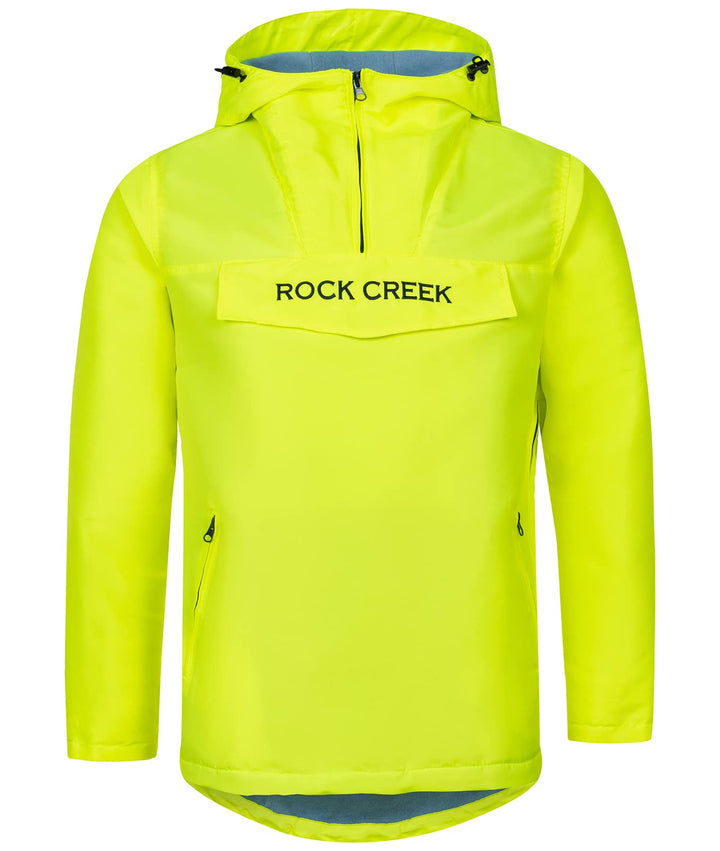 Rock Creek Herren Windbreaker Jacke Anorak H-295 XXL Neongelb, XXL Neongelb