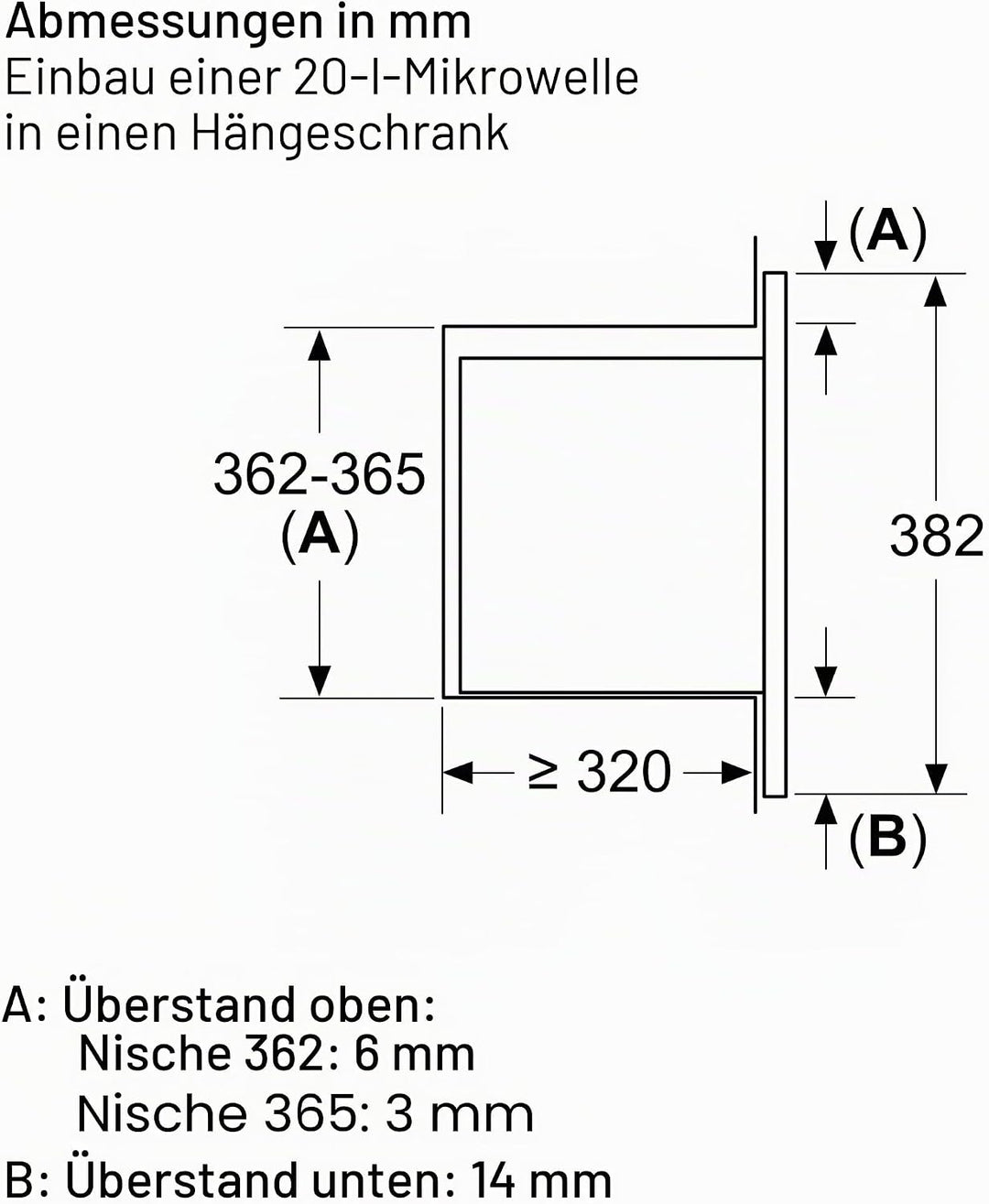 Bosch Elettrodomestici BEL623MB3 Serie 2 Einbaumikrowelle, 60 x 38 cm, schwarz