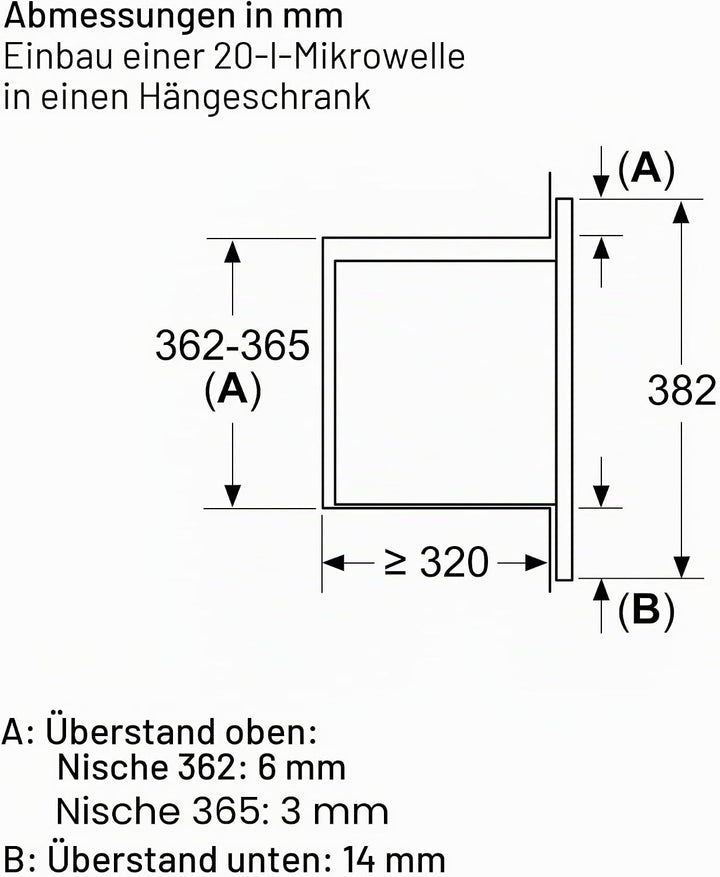 Bosch Elettrodomestici BEL623MB3 Serie 2 Einbaumikrowelle, 60 x 38 cm, schwarz