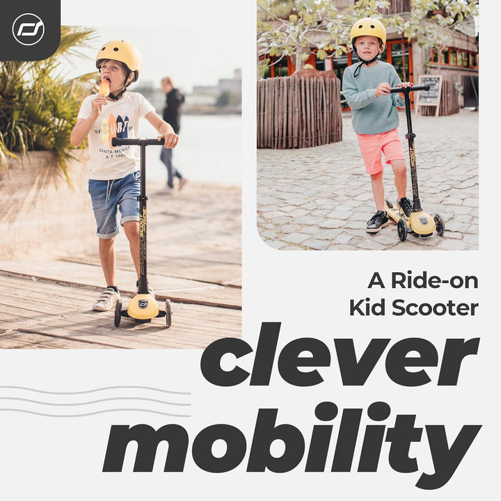 Scoot & Ride Highwaykick 3 LED Scooter Roller Kunststoff/Metall Lemon, Masse: ca. 55cm x 15cm x 24cm