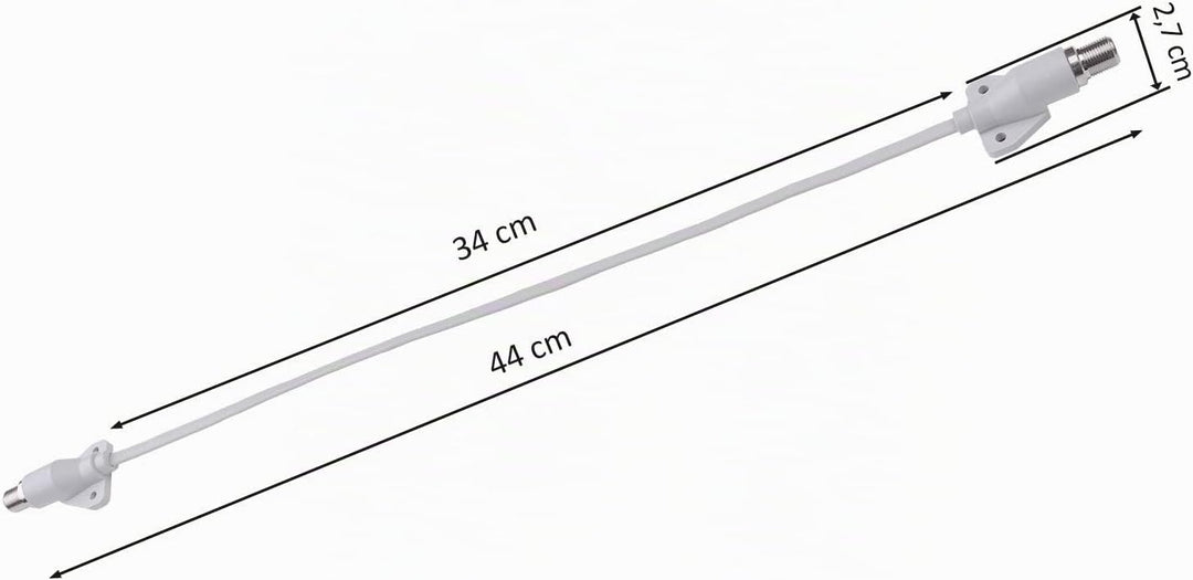 DUR-line® Profi Fensterdurchführung XL - 34cm Kabellänge - Minimale Dämpfung, maximale Schirmung - I
