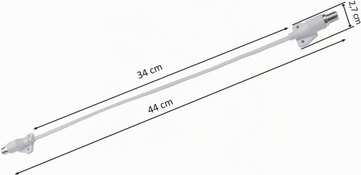 DUR-line® Profi Fensterdurchführung XL - 34cm Kabellänge - Minimale Dämpfung, maximale Schirmung - I