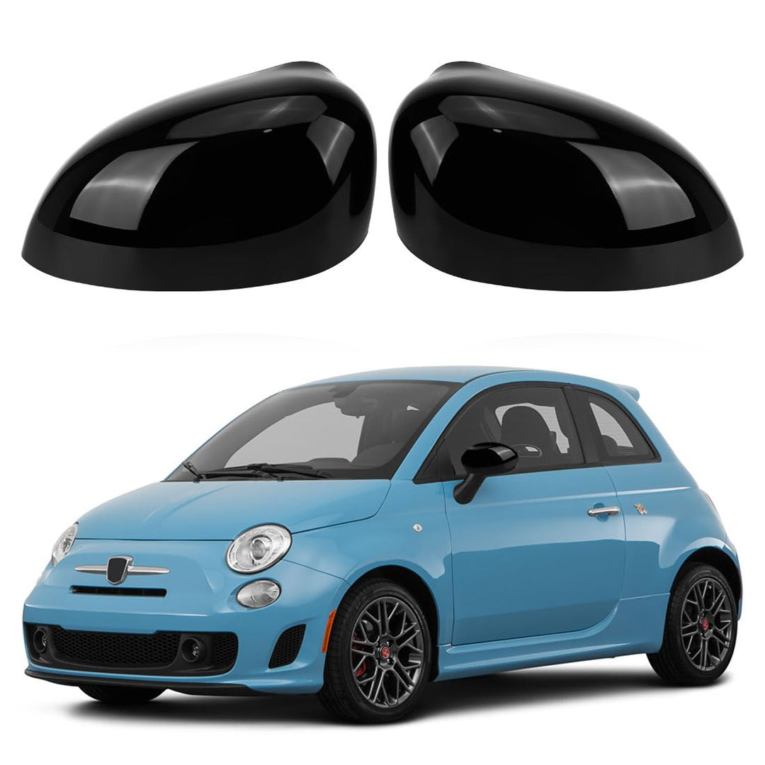 Opaltool 1 Paar Auto Rückspiegel Abdeckung Ersatz für Fiat 500 500C 500E 2007-2024, Aussenspiegel Sp