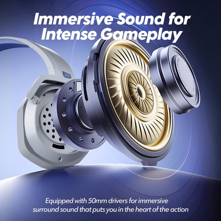 NUBWO G06 Dual Wireless Gaming Headset mit Mikrofon für PS5, PS4, PC, Mobile,NS: 2.4 GHz Wireless +