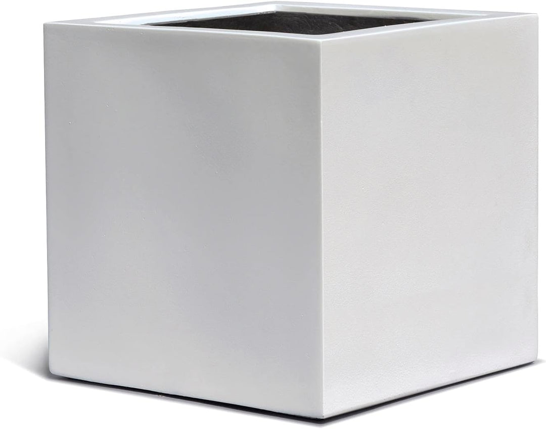 ESCHBACH® Pflanzkübel Cube 40 Weiss Quadratisch * 40 x 40 x 40 cm * 10 Jahre Garantie 40x40x40, 40x4