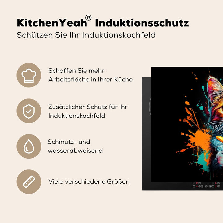 Herdabdeckplatte 80x52 cm Einteilig Ceranfeld Abdeckplatte für Induktionsschutz Ceranfeldabdeckung V